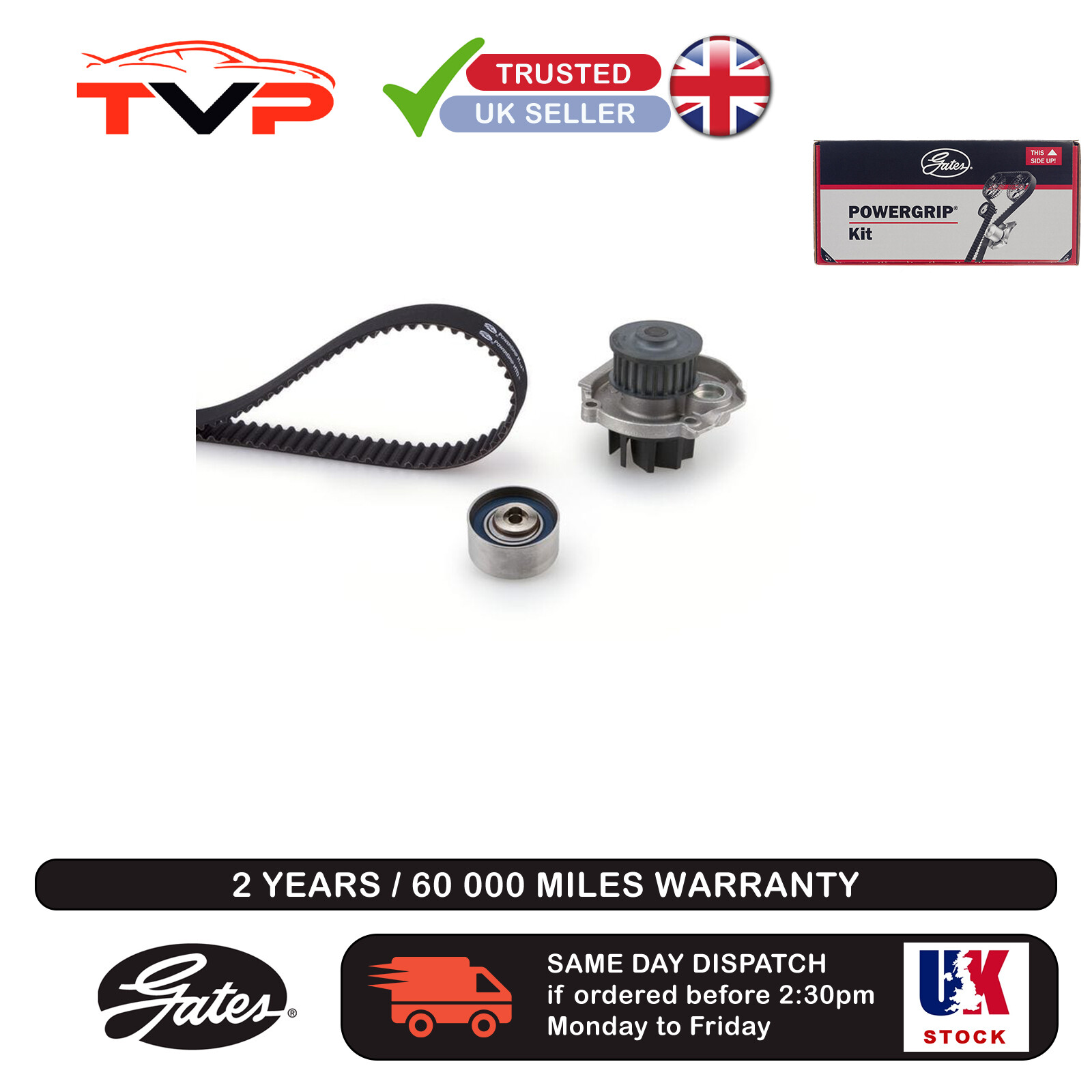 Gates KP15626XS Water Pump & Timing Belt Kit Fits Fiat - Image 24