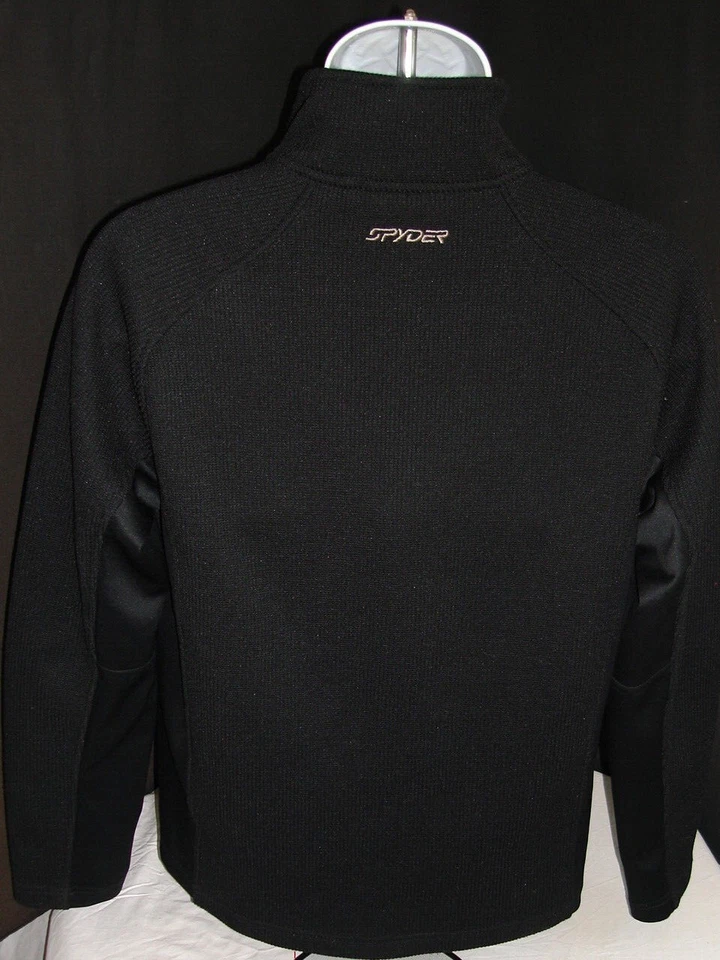 Spyder Solid Black 1/4 Zip Thermal Waffle Knit L/S Pullover Sweater Sz. M - Image 4 of 4