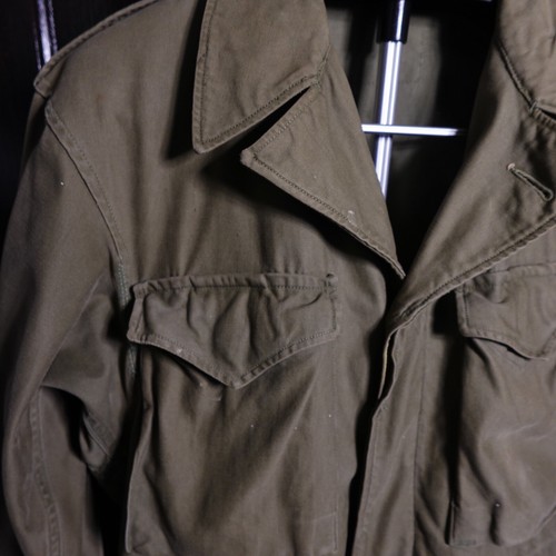 Vintage Original WWII M43 OG 107 Field Jacket Coat US Army w/ Hood Sz M/L - Picture 7 of 20