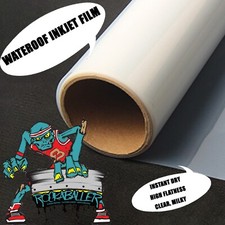 13"x100ft  4 rolls  Waterproof Inkjet Milky Transparency Screen Printing Film