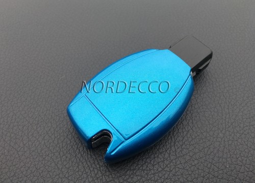 GLOSS ABS HARD SHELL CASE Fits MERCEDES-BENZ 2/ 3 BUTTON KEY FOB W176/ (Blue) - Picture 4 of 10