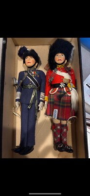 Two English Cloth Dolls Portraying the British King by Farnell's Alpha Toys