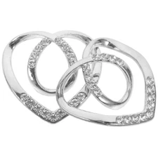 2PCS Rhinestone Scarf Buckle Rings Shawl Buckle Scarf Rings Clothing Jewelry