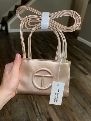 Telfar small shopping bag copper