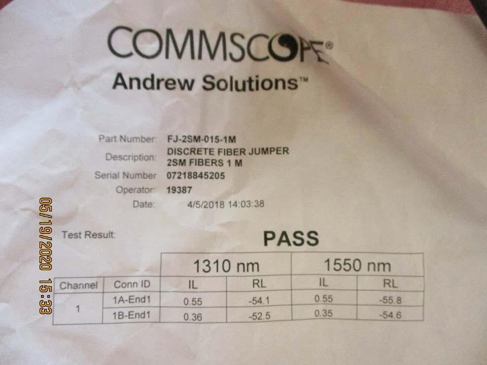 New - COMMSCOPE- FJ-2SM-015-1M - Ruggedized, Bend Insensitive Singlemode Fiber, - Image 2 of 4