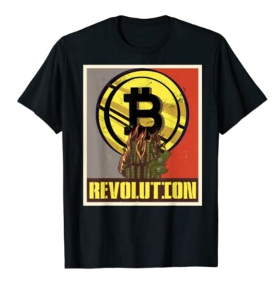 Bitcoin Revolution Blockchain Cryptocurrency Bitcoin T-Shirt  - Alle Größen