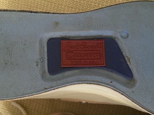 RARE Vintage Jack Purcell Converse Shoes Made In Usa Size 4 Mens / 6 Womens Pink - Picture 10 of 11