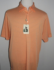 DONALD ROSS MENS M PERFORMANCE POLO GOLF SHIRT MANDARIN DOLPHIN NWT