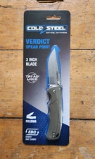 Cold Steel Verdict Folding Knife 3" Blade Every Day Carry Folding Knife 7.25" OL
