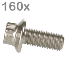 160  split rim bolts M7x16 stainless steel for BBS Rial Schmidt O.Z. Dynatech Ca