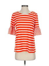 Jones New York Signature Women Red 3/4 Sleeve T-Shirt S