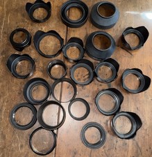 Mixed Lot Camera Hoods  Rings - 21 pieces