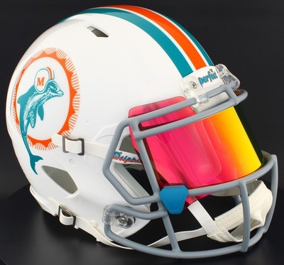 MIAMI DOLPHINS NFL Riddell Speed Full Size AUTHENTIC Football Helmet