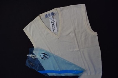 Sergio Tacchini Pullunder Vintage Pullover Sweater Tennis Italy 80s Casual L NEU