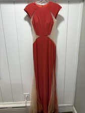 JOVANI PROM/PAGEANT/FORMAL DRESS/GOWN Coral Sheer Size 00