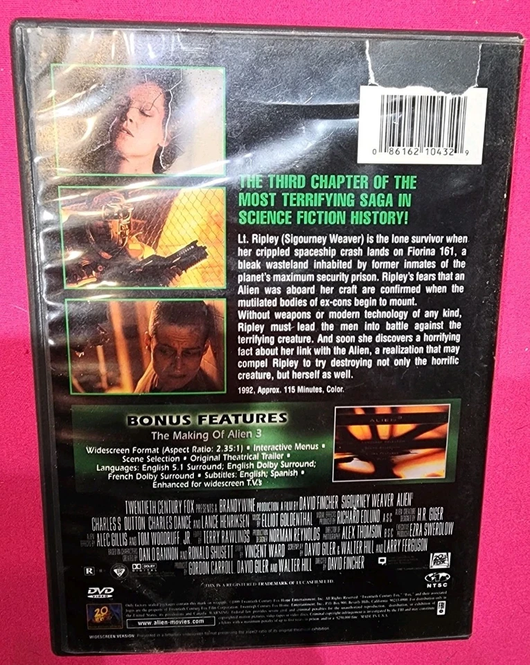Alien 3 (DVD, 1999) - Image 2 of 2
