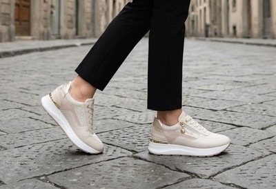 4US PACIOTTI DAMEN SNEAKERS BEIGE SCHNÜRER PLATFORM 4BX169 MODE P/E 2026
