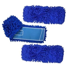 Kleen Handler 48 inch Microfiber Dust Mop | Extra Large 3 Pack Blue - 48 Inch