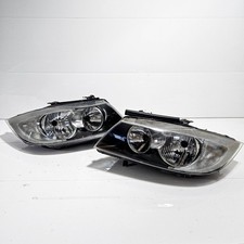 Bmw 3 Series E90e91 Pre Lci 05-09 Halogen Headlights Pair - Refurbished Lens