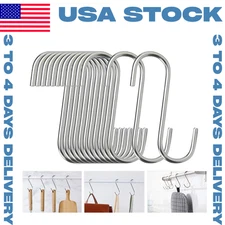 40 Heavy Duty Pack S Hooks Stainless Steel S Hooks for Hanging pots Pans Plants