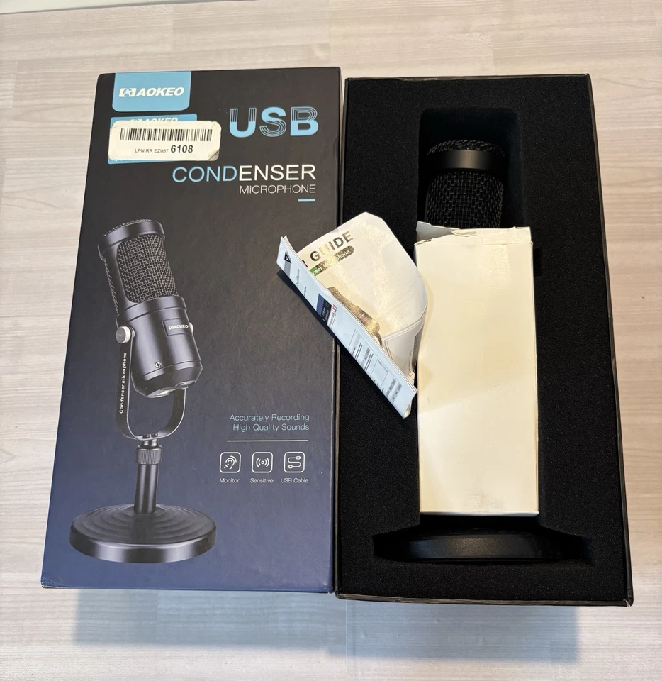 Aokeo AK-60 Professional Condenser Microphone,Music Studio Mic Podcast Recording - Image 2 of 4