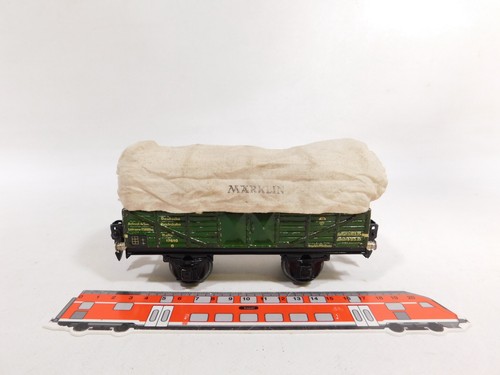 Märklin Spur 0 Blech Planewagen Güterwagen Halle 17610 O DRG grün #DU831-0,5 | Zustand: Gebraucht