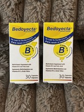 Lot 2 Bedoyecta Multivitamin with Vit. B12 and Folic Acid 30 Capsules 02/27