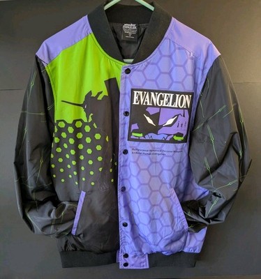 ジャケット・アウター Rebuild of Evangelion Down Vest (PURPLE) Atsuko Neon Genesis Evangelion Unit 01 Jacket Mens M Anime Bomber