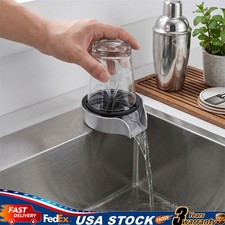360° Rotating High Pressure Pull Out Glass Rinser Kitchen Sink Cup Bottle Washer