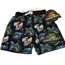 Jurassic World Park Boys Swim Trunks Shorts Sz 4/5 NWT