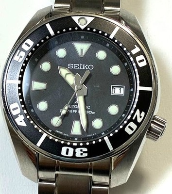 Seiko Prospex Sumo Diver 200m Automatik Uhr Schwarz Stahl SBDC031 6R15 Japan