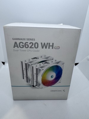 DeepCool AG620 ARGB WHITE Dual Tower CPU Cooler 2x 120mm Fan 6 Copper Heat Pipes