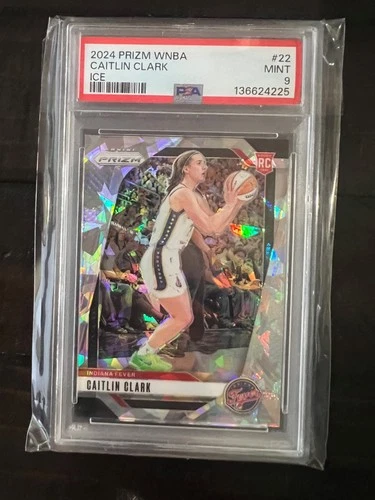 2024 Panini WNBA Prizm Caitlin Clark RC Ice Rookie #22 Indiana Fever PSA 9 Card