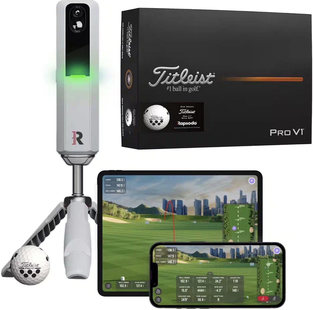 NEW Rapsodo MLM2 Pro Golf Launch Monitor Simulator Outdoor Indoor/ Titleist Ball