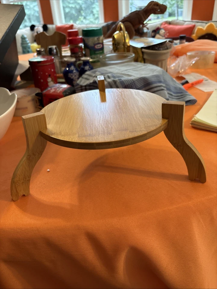  Juego para servir runas ensaladera con utensilios de bambú porcelana blanca  Foto 3 de 4