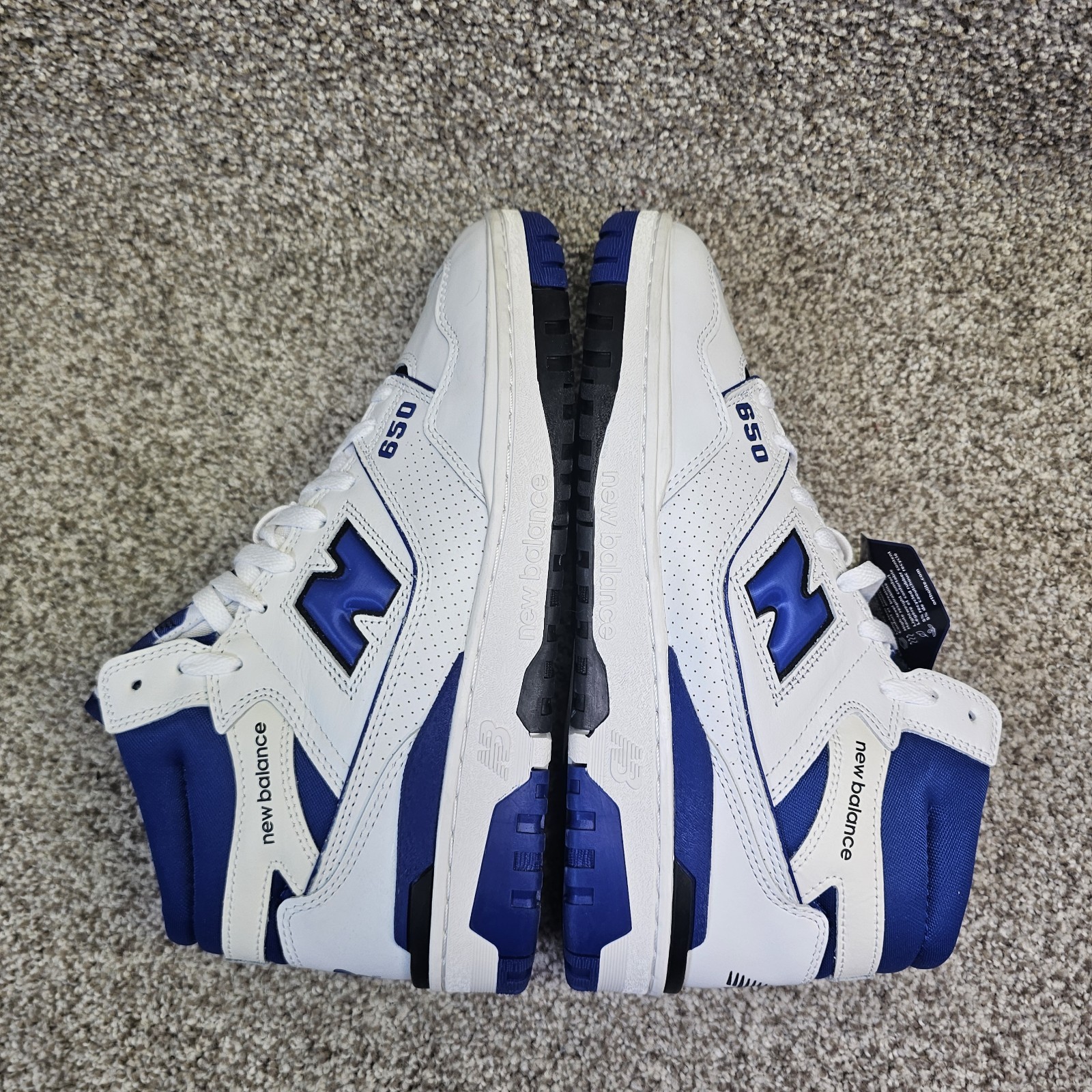 New Balance 650 Men 9.5 BB650RWN White Blue High Top Ortholite Basketball Shoes  thumbnail 11