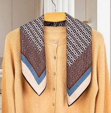 70 Cashmere 30 Silk Neckerchief 26'' Shawl Bandana Scarf line Print Wrap new