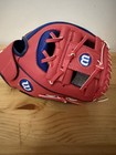 Wilson Baseball/Softball Glove A200 EZ Catch 10" Royal Blue Red RHT — photo 3