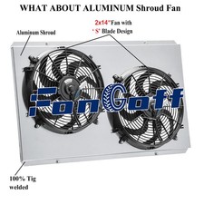 Shroud With 214 Inch Fan For 1992-1993 Chevy Gmc Ck 2500 3500 6.5l