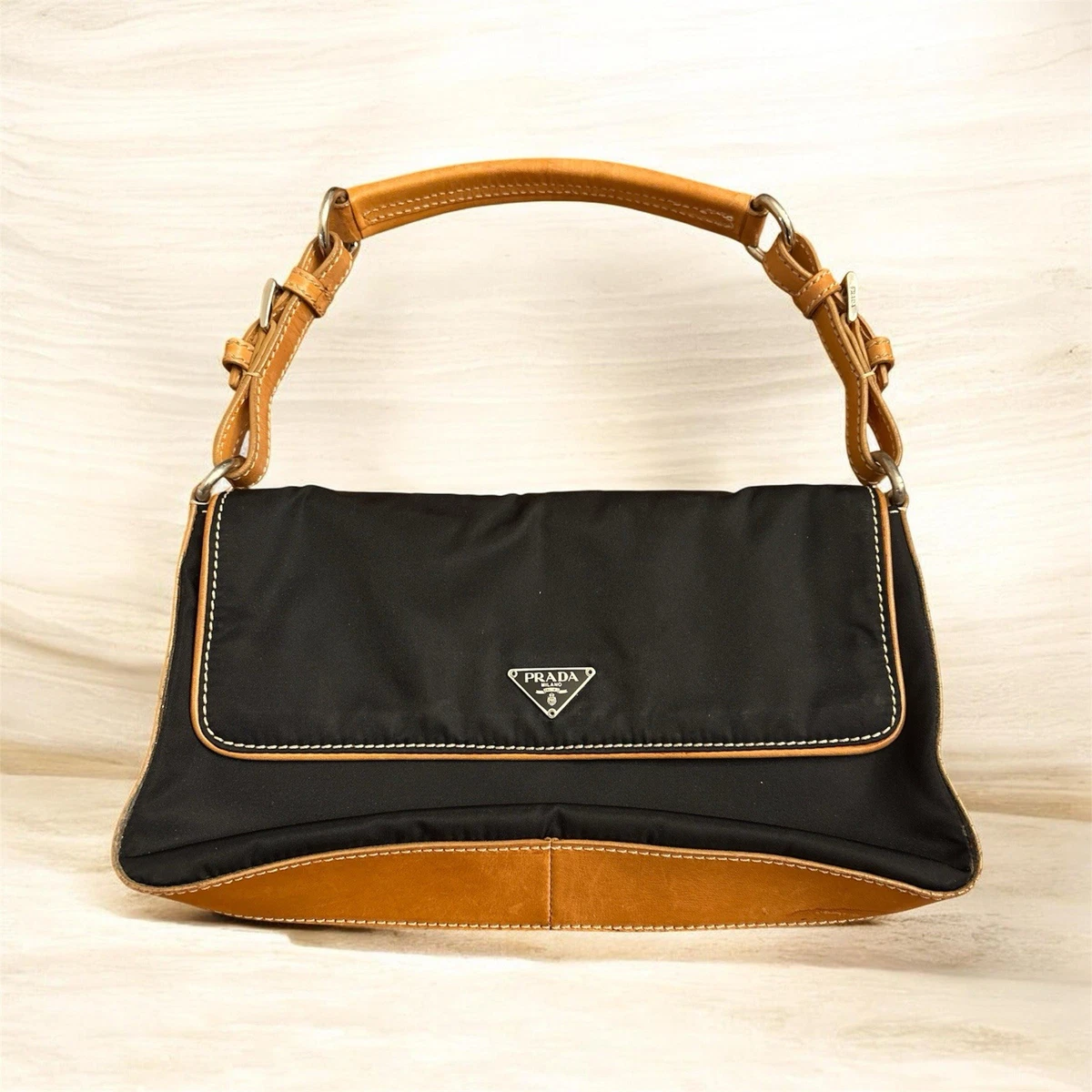 PRADA Brown Leather Shoulder Bags for Women for sale | eBay