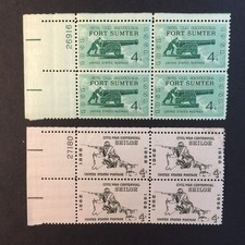 USA, 1178, 1179, CIVIL WAR, PLATE BLOCKS, MINT, NH, VINTAGE COLLECTION