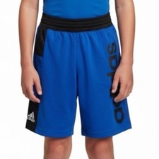 Adidas Boys Blue/Black Athletic Shorts Lightweight Stylish Design Sz M 10/12