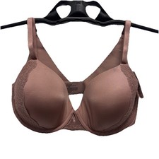 NWT Size 34D Soma Vanishing 360 Perfect Coverage Lace Trim Bra French Mauve