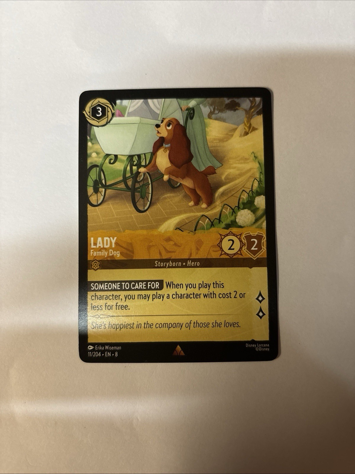 Disney Lorcana Reign of Jafar Lady Family Dog Rare  11/204  Nonfoil NM