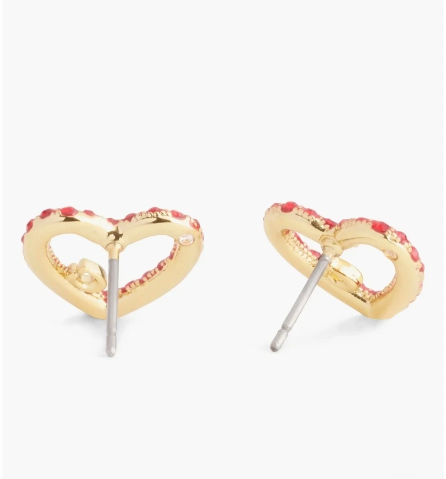 Новый тренер искусственного камня Pave сердце красный гвоздики серьги праздник Рождественская коробка - Изображение 3 из 4