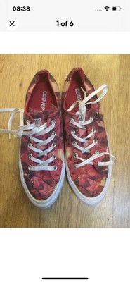 Converse Rare Ruby Red Gem Jewel Facets All Star Sneaker Uk5