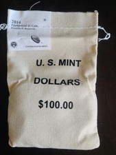 Sealed $100 U.S. Mint Bag 2014-D FRANKLIN D. ROOSEVELT Presidential $1 Coins FR4