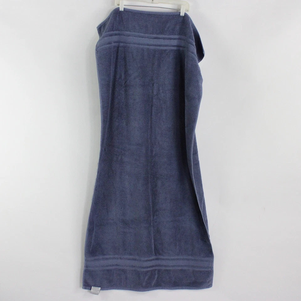 Lote de 2 toalhas de luxo Charisma 1 banho azul e 1 pano branco 100% algodão - Imagem 2 de 4