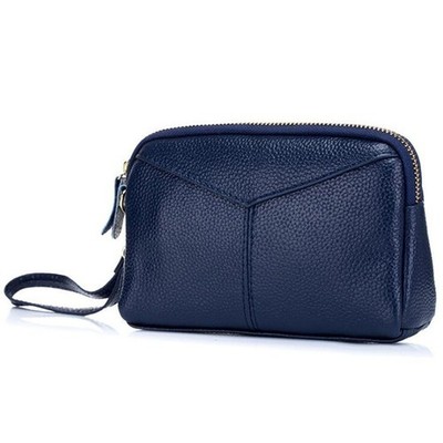 Damen Clutch Echt Leder Tasche mit Handschlaufe Elegante Geldbörse Geldbeutel...