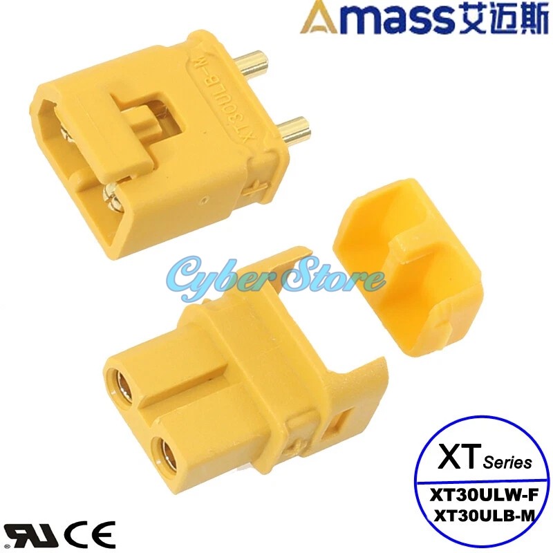 Xt30 Lock AMASS XT30ULW-F XT30 Female XT30ULB-M PCB Straight Insert with Lock ...